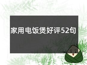 家用電飯煲好評(píng)52句