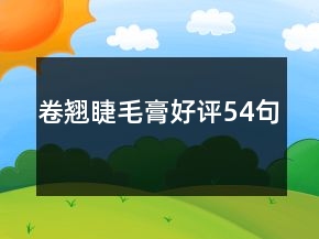 卷翹睫毛膏好評54句