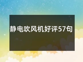 靜電吹風(fēng)機(jī)好評(píng)57句