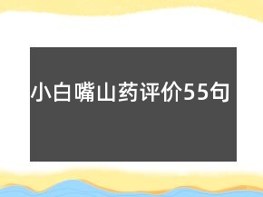 小白嘴山藥評(píng)價(jià)55句