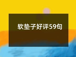 軟墊子好評(píng)59句