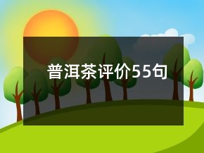 普洱茶評價(jià)55句
