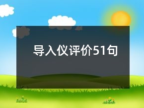 導入儀評價51句