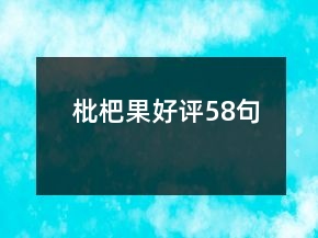 枇杷果好評(píng)58句