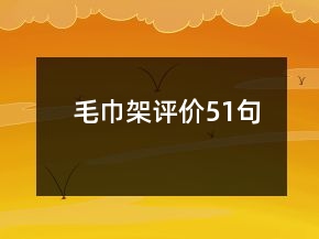 毛巾架評(píng)價(jià)51句