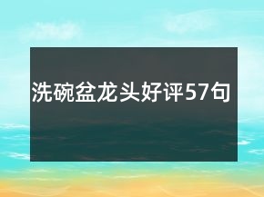 洗碗盆龍頭好評(píng)57句
