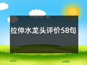 拉伸水龍頭評價58句
