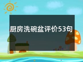 廚房洗碗盆評(píng)價(jià)53句