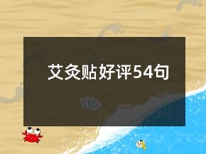 艾灸貼好評(píng)54句