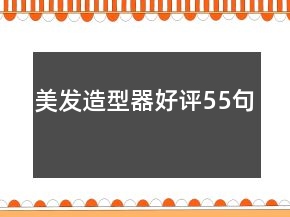 美發(fā)造型器好評55句