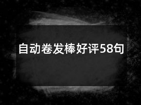 自動(dòng)卷發(fā)棒好評(píng)58句