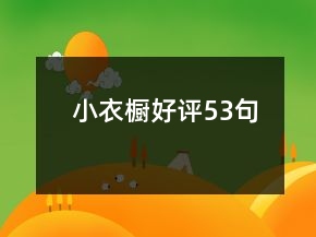 小衣櫥好評53句