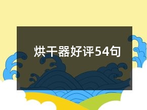 烘干器好評(píng)54句