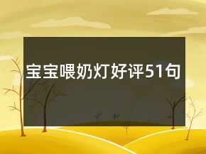 寶寶喂奶燈好評(píng)51句