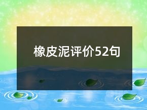 橡皮泥評(píng)價(jià)52句