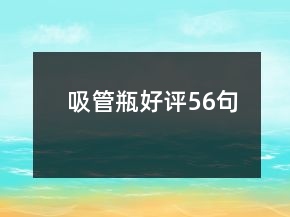 吸管瓶好評(píng)56句