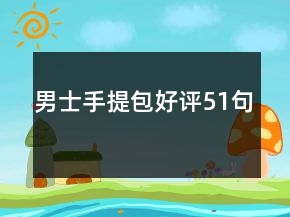 男士手提包好評51句