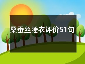 桑蠶絲睡衣評(píng)價(jià)51句