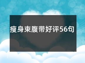 瘦身束腹帶好評(píng)56句