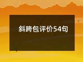 斜跨包評價(jià)54句