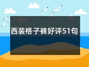 西裝格子褲好評51句