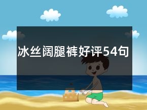 冰絲闊腿褲好評54句