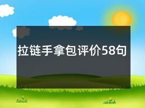 拉鏈手拿包評價58句