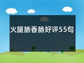 火腿腸香腸好評(píng)55句
