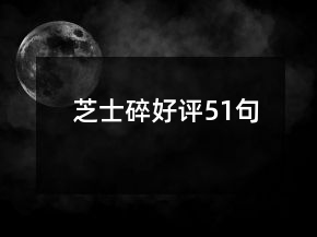 芝士碎好評(píng)51句