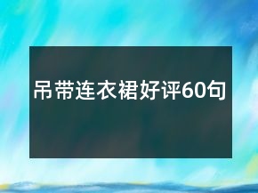 吊帶連衣裙好評60句