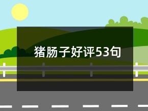 豬腸子好評(píng)53句