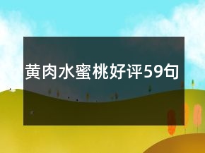 黃肉水蜜桃好評59句