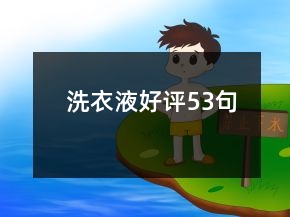 洗衣液好評(píng)53句
