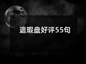 遮瑕盤(pán)好評(píng)55句