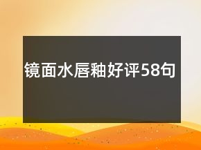 鏡面水唇釉好評(píng)58句