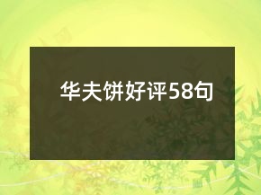 華夫餅好評(píng)58句
