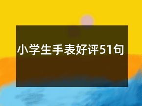小學(xué)生手表好評(píng)51句