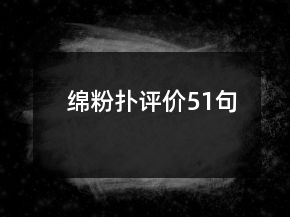 綿粉撲評價51句