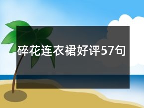 碎花連衣裙好評(píng)57句