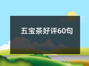五寶茶好評60句