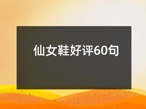 仙女鞋好評60句