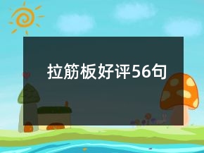 拉筋板好評(píng)56句