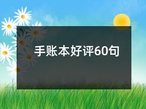 手賬本好評(píng)60句
