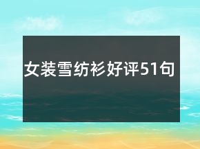 女裝雪紡衫好評51句