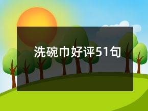 洗碗巾好評(píng)51句