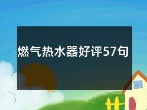 燃?xì)鉄崴骱迷u(píng)57句