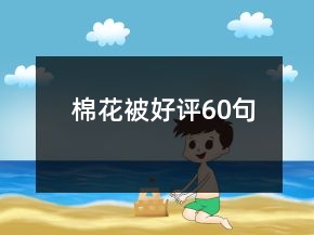 棉花被好評(píng)60句