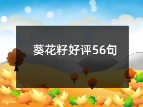 葵花籽好評56句