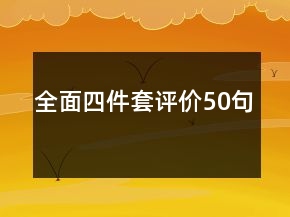 全面四件套評價50句