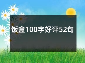 飯盒100字好評(píng)52句
